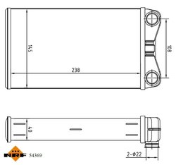 Schimbator caldura incalzire habitaclu NRF 54369