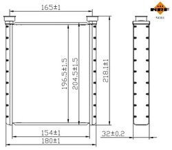 Schimbator caldura incalzire habitaclu NRF 54381