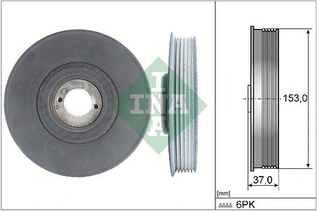 Fulie arbore cotit / vibrochen INA 544 0039 10