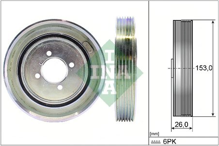 Fulie arbore cotit / vibrochen INA 544 0040 10