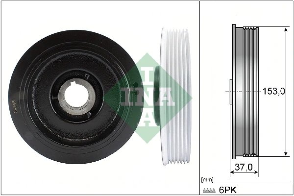 Fulie arbore cotit / vibrochen INA 544 0058 10