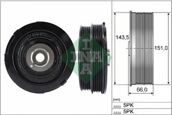 Fulie arbore cotit / vibrochen INA 544 0069 10