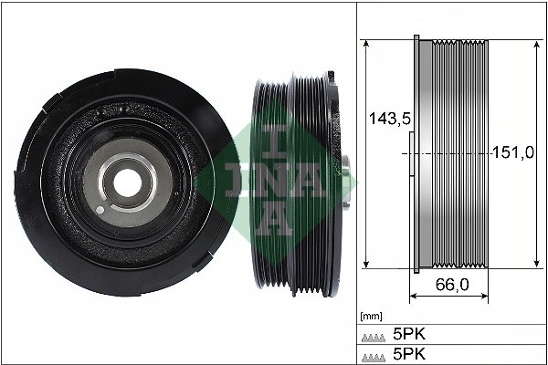 Fulie arbore cotit / vibrochen INA 544 0069 10
