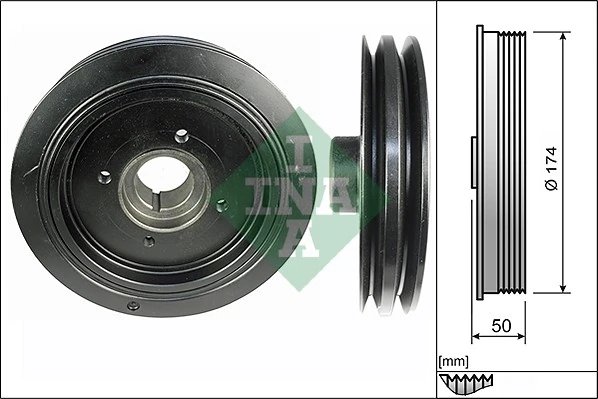 Fulie arbore cotit / vibrochen INA 544 0107 10