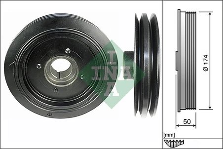 Fulie arbore cotit / vibrochen INA 544 0107 10