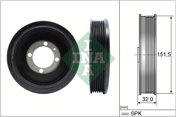 Fulie arbore cotit / vibrochen INA 544 0123 10