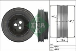 Fulie arbore cotit / vibrochen INA 544 0131 10
