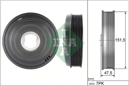 Fulie arbore cotit / vibrochen INA 544 0136 10