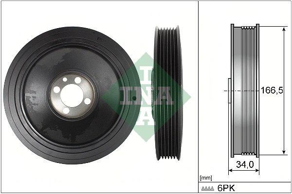 Fulie arbore cotit / vibrochen INA 544 0150 10