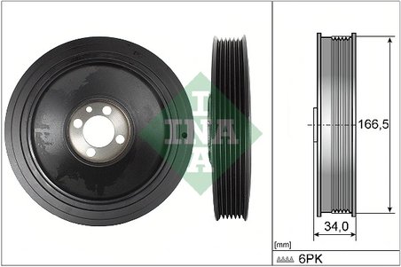 Fulie arbore cotit / vibrochen INA 544 0150 10