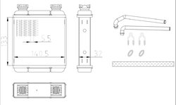 Schimbator caldura incalzire habitaclu NRF 54411