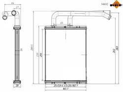 Schimbator caldura incalzire habitaclu NRF 54432