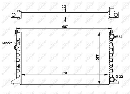 Radiator racire motor NRF 54657