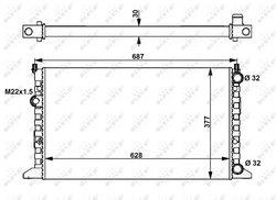 Radiator racire motor NRF 54657