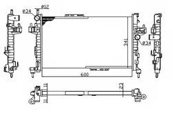 RADIATOR RACIRE MOTOR NRF 54753A - Compatibil cu OPEL, VAUXHALL