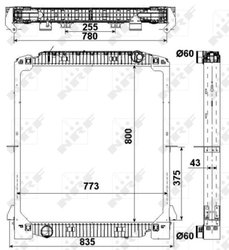 Radiator racire motor NRF 549567