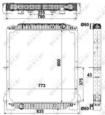 Radiator racire motor NRF 549567