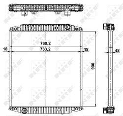 Radiator racire motor NRF 549568