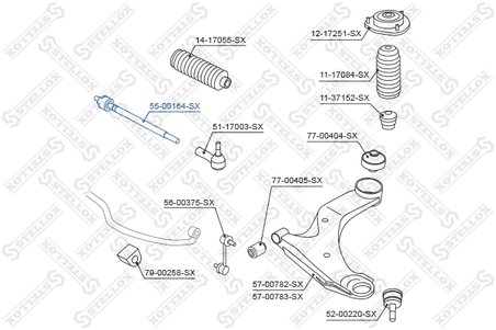 BIELETA DIRECTIE STELLOX 55-00164-SX - Compatibil cu SUBARU