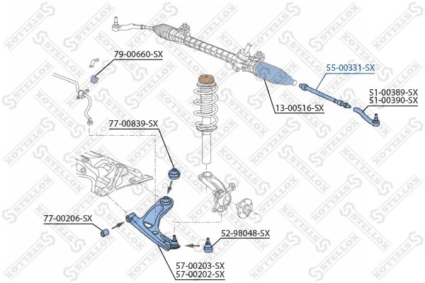 BIELETA DIRECTIE STELLOX 55-00331-SX - Compatibil cu CITROEN, PEUGEOT, TOYOTA