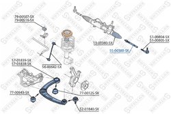 Bieleta directie Stellox 55-00388-SX