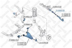 BIELETA DIRECTIE STELLOX 55-05062-SX - Compatibil cu DACIA, LADA, NISSAN, RENAULT