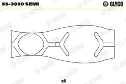 Cuzinet arbore Glyco 55-3950 SEMI