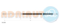 CABLU FRANA DE MANA ADRIAUTO 55.0293 - Compatibil cu AUDI, SEAT, SKODA