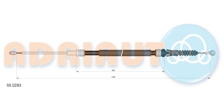 CABLU FRANA DE MANA ADRIAUTO 55.0293 - Compatibil cu AUDI, SEAT, SKODA