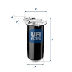 FILTRU COMBUSTIBIL UFI 55.411.01 - Compatibil cu NISSAN, RENAULT TRUCKS