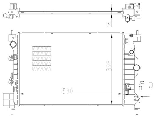Radiator racire motor NRF 550003
