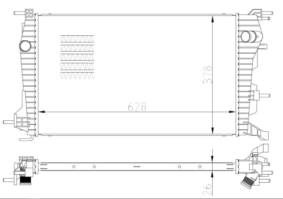 Radiator racire motor NRF 550004