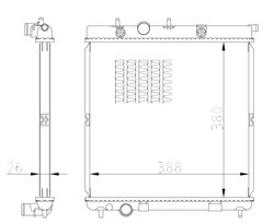 Radiator racire motor NRF 550016
