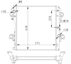 RADIATOR RACIRE MOTOR NRF 550018 - Compatibil cu TOYOTA