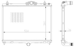 Radiator racire motor NRF 550027