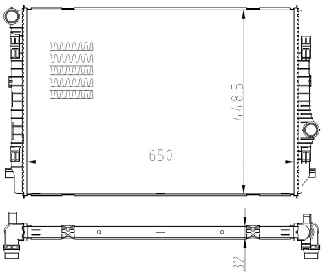 Radiator racire motor NRF 550081