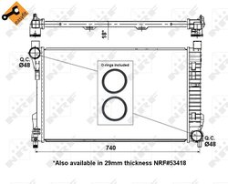 Radiator racire motor NRF 55310