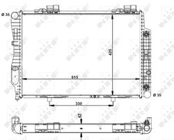 Radiator racire motor NRF 55345