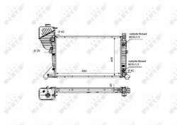 Radiator racire motor NRF 55349