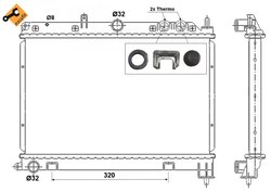 RADIATOR RACIRE MOTOR NRF 55426 - Compatibil cu HONDA, ROVER