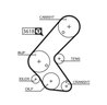 CUREA DISTRIBUTIE GATES 5563XS - Compatibil cu CHEVROLET, OPEL, VAUXHALL