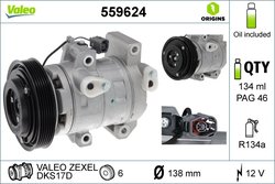 COMPRESOR CLIMATIZARE VALEO 559624 - Compatibil cu MAZDA, MAZDA (FAW)