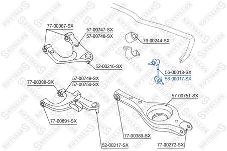 Bieleta stabilizator Stellox 56-00017-SX