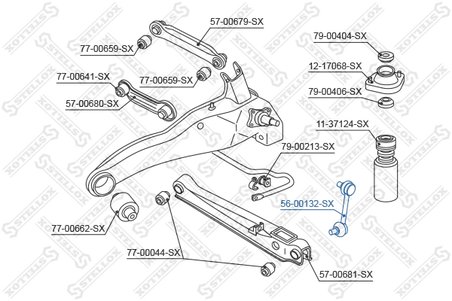 Bieleta stabilizator Stellox 56-00132-SX