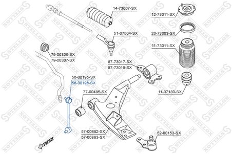 Bieleta stabilizator Stellox 56-00196-SX
