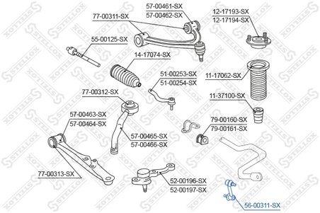 Bieleta stabilizator Stellox 56-00311-SX