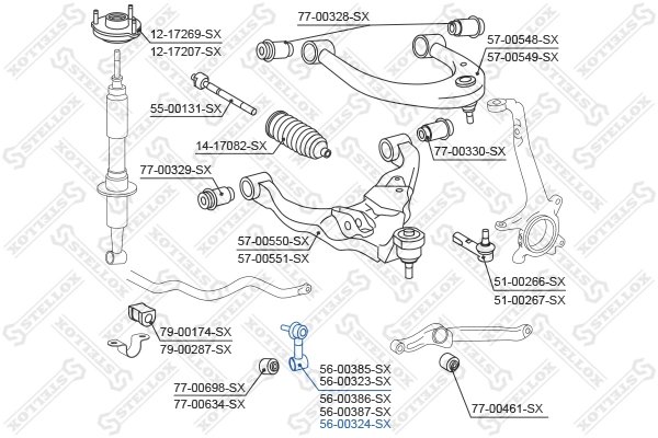 Bieleta stabilizator Stellox 56-00324-SX