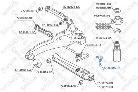 BIELETA STABILIZATOR STELLOX 56-00345-SX - Compatibil cu MITSUBISHI, PROTON