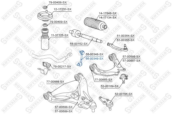 Bieleta stabilizator Stellox 56-00349-SX
