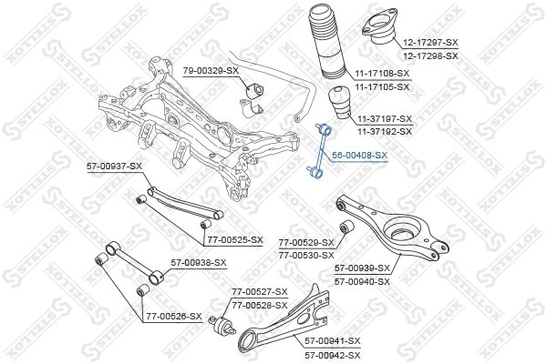Bieleta stabilizator Stellox 56-00408-SX
